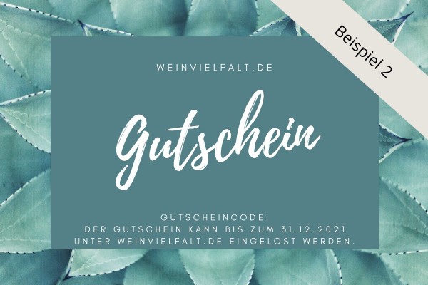 Geschenkgutschein zum Ausdrucken - 25€